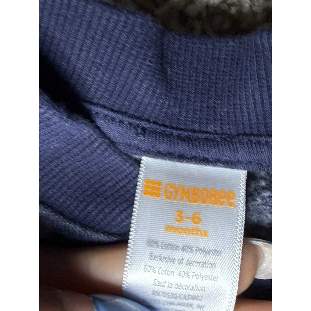 Gymboree Baby Navy Zip-Up Jacket with Lightning Bolt 3–6 Months